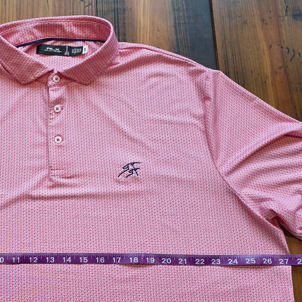 RLX Ralph Lauren Mens XXL Golf Polo Shirt Pink Performance Short Sleeve EUC - Picture 7 of 11